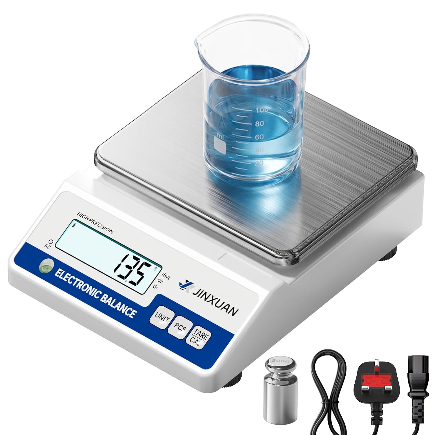 JINXUAN High-Precision Analytical Balance — 5000 g × 0.01 g 1 JINXUAN High-Precision Analytical Balance — 5000 g × 0.01 g
