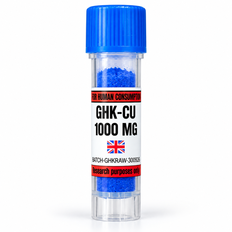 GHK-Cu raw powder 1000 mg sealed laboratory vial
