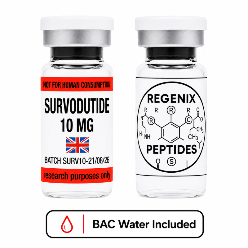 Survodutide 10 mg research peptide vial