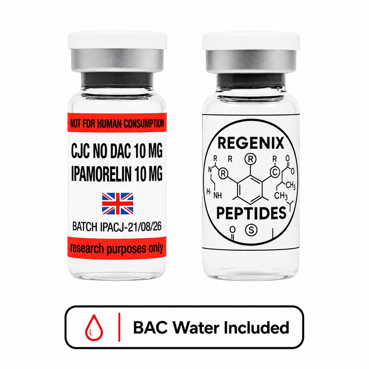 CJC-1295 (No DAC) + Ipamorelin Blend 20 mg 1 CJC-1295 (No DAC) + Ipamorelin Blend 20 mg research peptide vial