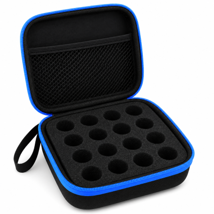 16-Slot Vial Storage Case — 3 mL Vials